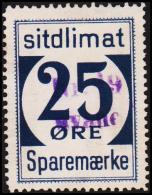 1939. Sparemærke Sitdlimat. 25 ØRE Nr. 19 Avane.  (Michel: ) - JF127761 - Parcel Post