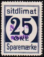 1939. Sparemærke Sitdlimat. 25 ØRE Nr. 19 Avane.  (Michel: ) - JF127759 - Pacchi Postali