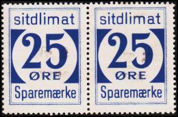 1939. Sparemærke Sitdlimat. 2X 25 ØRE Nr. 2 Avane.  (Michel: ) - JF127794 - Colis Postaux