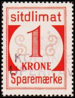 1939. Sparemærke Sitdlimat. 1 Kr. KOLONIEN UPERNAVIK.  (Michel: ) - JF127768 - Parcel Post