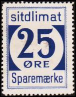 1939. Sparemærke Sitdlimat. 25 ØRE Nr. 2 Avane.  (Michel: ) - JF127786 - Spoorwegzegels