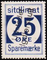 1939. Sparemærke Sitdlimat. 25 ØRE Udstedet Igdlorssuit. (Michel: ) - JF127813 - Parcel Post