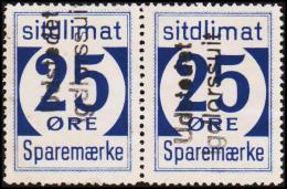 1939. Sparemærke Sitdlimat. 2x 25 ØRE Udstedet Igdlorssuit. (Michel: ) - JF127797 - Colis Postaux