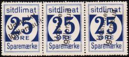 1939. Sparemærke Sitdlimat. 3x 25 ØRE Udstedet Igdlorssuit. (Michel: ) - JF127800 - Paquetes Postales