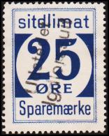 1939. Sparemærke Sitdlimat. 25 ØRE Udstedet Igdlorssuit. (Michel: ) - JF127809 - Paketmarken