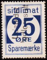 1939. Sparemærke Sitdlimat. 25 ØRE Udstedet Igdlorssuit. (Michel: ) - JF127843 - Parcel Post