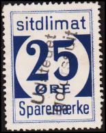 1939. Sparemærke Sitdlimat. 25 ØRE Udstedet Igdlorssuit. (Michel: ) - JF127835 - Paketmarken