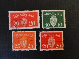 Norvège   Y/T N° 14, 24, 26 Et 27 - Servizio