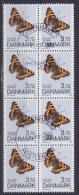 Denmark 1993 Mi. 1048    3.75 Kr Schmetterling Butterfly Papillon 8-Block !! - Hojas Bloque
