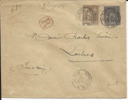 LOIRET - 1889 - LETTRE RECOMMANDEE De ORLEANS - SAGE - 1876-1898 Sage (Type II)