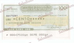 BANCA CATTOLICA DEL VENETO - AUTOMOBIL CLUB TRIESTE ACI AUTO CAR - MINIASSEGNI - [10] Checks And Mini-checks