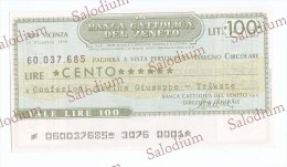 BANCA CATTOLICA DEL VENETO - TRIESTE - MINIASSEGNI - [10] Checks And Mini-checks