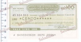 BANCA CATTOLICA DEL VENETO - Ass. Comm. VERONA - MINIASSEGNI - [10] Chèques