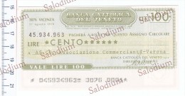 BANCA CATTOLICA DEL VENETO - Ass. Comm. VERONA - MINIASSEGNI - [10] Cheques Y Mini-cheques
