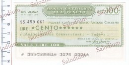 BANCA CATTOLICA DEL VENETO - Ass Commercianti PADOVA - MINIASSEGNI - [10] Checks And Mini-checks