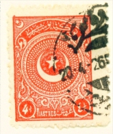 TURKEY  -  1923  Crescent And Star  41/2pi  Used As Scan - Oblitérés