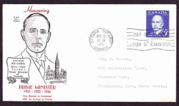 Canada On Cover To South Africa - 1961 - Arthur Meighen, Prime Minister Of Canada - FDC - Cartas & Documentos