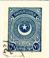 TURKEY  -  1923  Crescent And Star  71/2pi  Used As Scan - Oblitérés