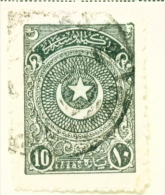 TURKEY  -  1923  Crescent And Star  10pi  Used As Scan - Usati