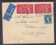 Great Britain, 1957 Air Mail Cover To S.Africa,  LONDON 30 SEP 1957 + CIVIL DEFENCE JOIN NOW Slogan - Covers & Documents