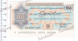 (*) ISTITUTO BANCARIO ITALIANO - Gruppo Finanziario Tessile Facis - MINIASSEGNI - Banconota Banknote - [10] Scheck Und Mini-Scheck