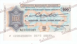 (*) ISTITUTO BANCARIO ITALIANO - AUTOSTRADA AUTOSTRADE - MINIASSEGNI - Banconota Banknote - [10] Scheck Und Mini-Scheck