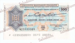 (*) ISTITUTO BANCARIO ITALIANO - AUTOSTRADA AUTOSTRADE - MINIASSEGNI - Banconota Banknote - [10] Assegni E Miniassegni