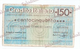 CREDITO ITALIANO - Comm. Bologna - MINIASSEGNI - Banconota Banknote Assegno - [10] Checks And Mini-checks