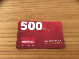 Télécarte "500 Dirhams Meditel" MAROC - Maroc