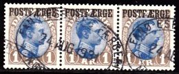 1922. Parcel Post (POSTFÆRGE). Chr. X. 1 Kr. Brown/blue. 3-stripe FANØ ESBJERG FÆRGERI ... (Michel: PF10) - JF157595 - Paketmarken