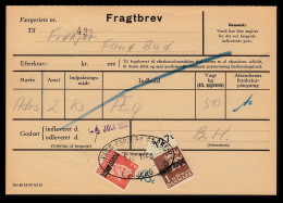 1955. Postfærge. Fr. IX. 30 Øre Red + 1 Kr On Fragtbrev To Fanø Cancelled FANØ - ESBJER... (Michel: PF36) - JF104781 - Pacchi Postali