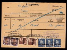 1941. Postfærge. Chr. X. 5 Kr Violet/brown In Pair And Pair 1 Kr. + 3-strip 80 øre On F... (Michel: PF24) - JF104782 - Pacchi Postali