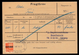 1965. Postfærge. 1,25 Kr. Orange On Fragtbrev To Fanø Cancelled FANØ - ESBJERG FÆRGERI ... (Michel: PF40) - JF104777 - Paquetes Postales