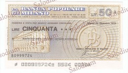 BANCA POPOLARE DI MILANO - AUTOSTRADE AUTOSTRADA - MINIASSEGNI - Banconota Banknote Assegno - [10] Scheck Und Mini-Scheck