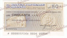 BANCA POPOLARE DI MILANO - AUTOSTRADE AUTOSTRADA - MINIASSEGNI - Banconota Banknote Assegno - [10] Chèques