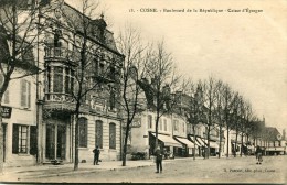 CPA 58 COSNE BOULEVARD DE LA REPUBLIQUE CAISSE EPARGNE - Cosne Cours Sur Loire