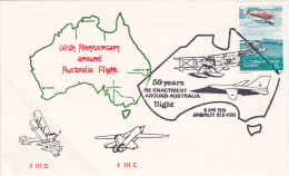 Australia 1974 50th Anniversary Round Australia Flight - Briefe U. Dokumente