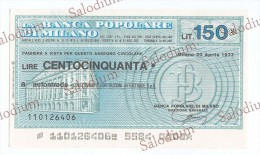 BANCA POPOLARE DI MILANO - AUTOSTRADE - MINIASSEGNI - Banconota Banknote Assegno - [10] Chèques