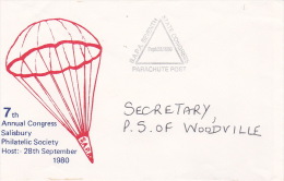 Australia 1980 Parachute Post Cover - Cartas & Documentos