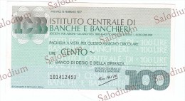 ISTITUTO CENTRALE DI BANCHE E BANCHIERI - BANCO DI DESIO E DELLA BRIANZA - MINIASSEGNI - Banconota Banknote Assegno - [10] Scheck Und Mini-Scheck