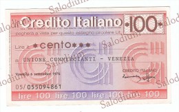 CREDITO ITALIANO - COMMERCIANTI VENEZIA - MINIASSEGNI - Banconota Banknote Assegno - [10] Chèques