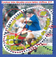 1999 N° 3280 COUPE DU MONDE DE RUGBY  OBLITÉRÉ YVERT TELLIER 0.60 € - Usados