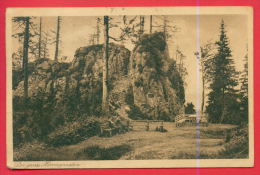 160485 / ILMENAU - Der Grosse Hermannstein - Thuringia  Wald Mit Besucher  USED 10.8.1922 Germany Deutschland Allemagne - Ilmenau