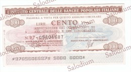 BANCHE POPOLARI ITALIANE - COMMERCIANTI ABBIATEGRASSO - MINIASSEGNI - Banconota Banknote Assegno - [10] Scheck Und Mini-Scheck