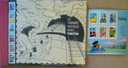 Herge - Tintin - Le Timbre Voyage Avec La Poste Avec Bloc Timbres NEUF - Hergé