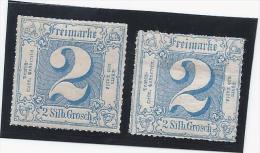 Allemagne Tour Et Taxis : 2 Timbres N°49, Neuf - Nuevos