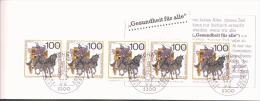 SM - Heftchen Rotes Kreuz 1989/90 Mit 5 X Michel Nr. 1439 Postomnibus Gestempelt Used (o94) - 1971-2000