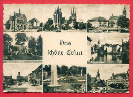 161621 /  Erfurt - TRAMWAY , ANGER , BAHNHOFSPLATZ , KARL MARX PLATZ , JUNKERSAND - USED Germany Deutschland Allemagne - Erfurt
