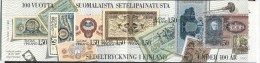 1985 Finlandia, Centenario Stampa Primi Biglietti Di Banca , Libretto, Serie Completa Nuova (**) - Carnets