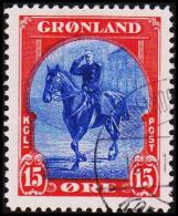 1945. New York Issue. 15 Øre Blue/red Chr. X On Horseback. (Michel: 12) - JF127892 - Unused Stamps